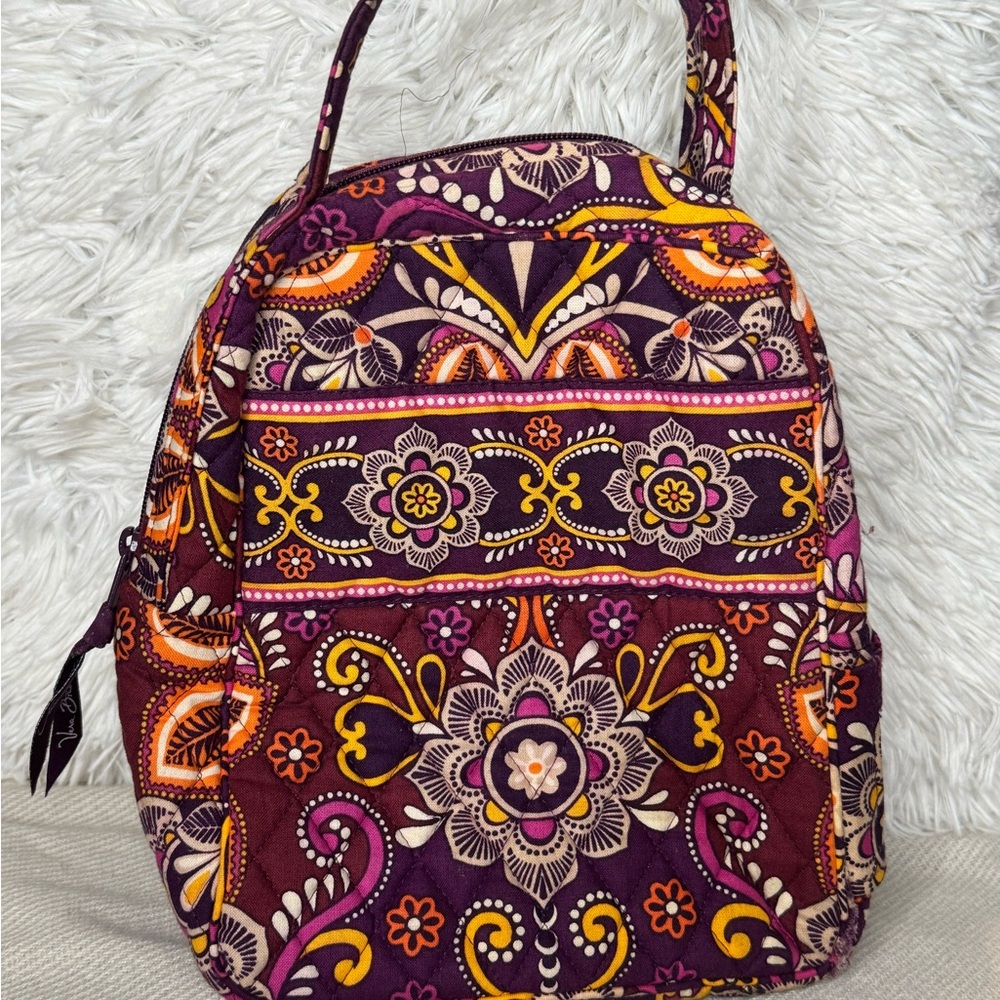 Vera Bradley Purple and Orange Paisley lunch bag